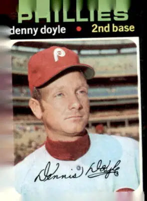 1971 Topps Denny Doyle baseball card from sports trading collection