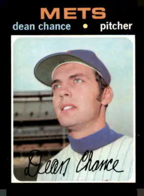 1971 Topps Dean Chance baseball card showcasing Dean Chance baseball collectible