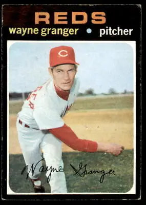 1971 Topps Wayne Granger baseball card trading card featuring Wayne Granger in pristine condition