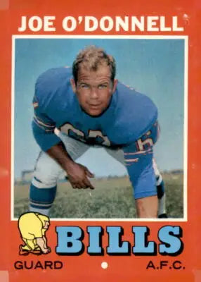 Joe O’donnell Buffalo Bills football card from 1971 Topps #4 collection