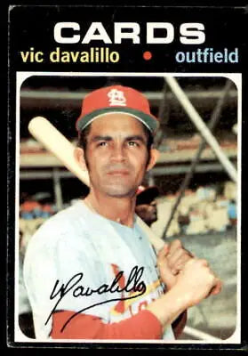 1971 Topps Vic Davalillo baseball card showcasing Vic Davalillo player image