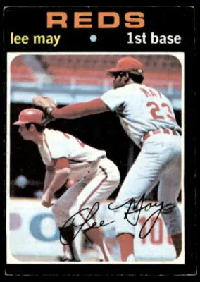 Cincinnati Reds Lee May baseball card from 1971 Topps #40 collection