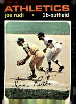 Vintage 1971 Topps Joe Rudi sports trading card for collectors and sports trading fans