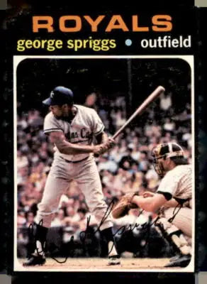 Vintage George Spriggs trading card from the 1971 Topps series featuring George Spriggs