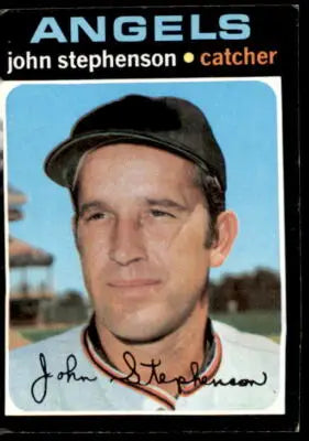 Baseball card of John Stephenson from 1971 Topps #421 California Angels collectible