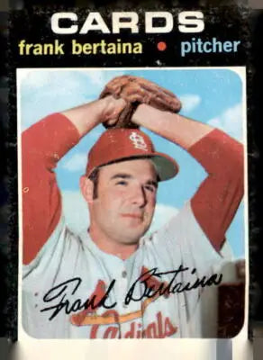 Frank Bertaina baseball card from 1971 Topps #422, a classic sports trading card