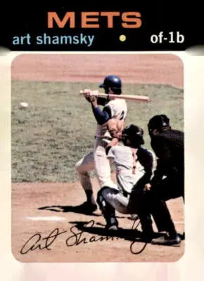 Art Shamsky baseball card from 1971 Topps #445, a valuable sports trading card