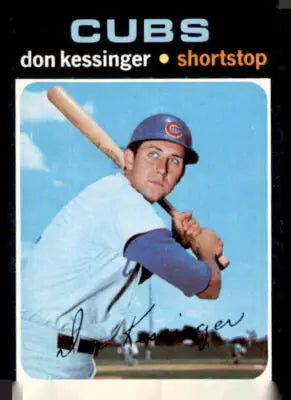 1971 Topps Don Kessinger baseball card showcasing Don Kessinger and Kessinger baseball card
