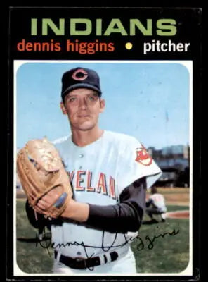 Dennis Higgins baseball card from 1971 Topps #479 featuring Cleveland Indians player