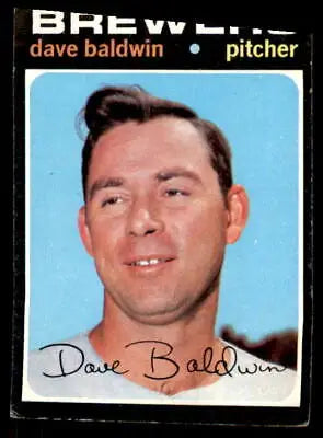 1971 Topps #48 Dave Baldwin baseball card featuring Milwaukee Brewers player