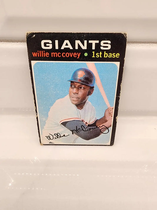 Willie McCovey trading card from 1971 Topps #50 featuring legendary baseball player