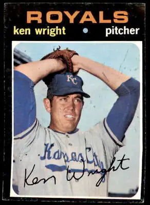 Ken Wright baseball trading card from 1971 Topps #504, a classic baseball trading card