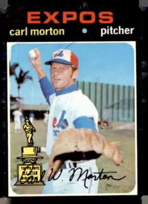 1971 Topps #515 Carl Morton Montreal Expos trading card in excellent condition