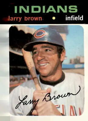 1971 Topps Larry Brown baseball card showcasing vintage larry brown baseball memorabilia