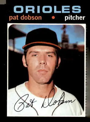 1971 Topps #547 Pat Dobson Baltimore Orioles trading card showcasing legendary pitcher
