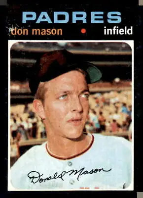 Don Mason 1971 Topps trading card featuring San Diego Padres player
