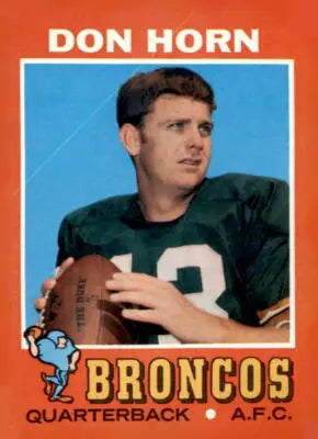 1971 Topps Don Horn Denver Broncos trading card displayed on product page