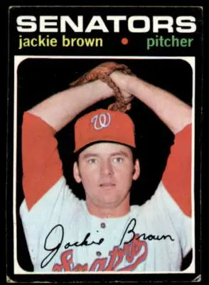 1971 Topps Jackie Brown trading card from classic baseball trading card collection