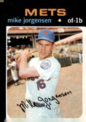 1971 Topps Mike Jorgensen trading card from the sports trading card collection