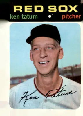 Ken Tatum trading card from 1971 Topps #601 featuring Red Sox pitcher