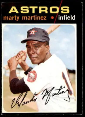 Vintage 1971 Topps Marty Martinez Houston Astros baseball card original printing