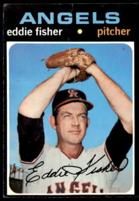 Vintage Eddie Fisher baseball card from 1971 Topps #631 showcasing Eddie Fisher baseball memorabilia