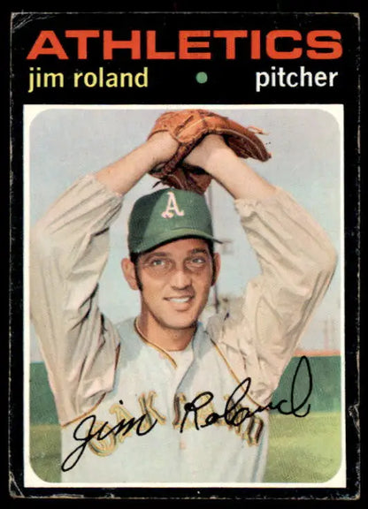 Vintage Jim Roland baseball card from 1971 Topps #642 showcasing Jim Roland baseball memorabilia