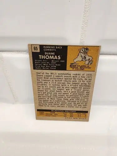 1971 Topps Duane Thomas Dallas Cowboys trading card NM-MT