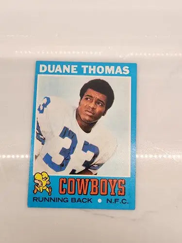 Duane Thomas Dallas Cowboys trading card from 1971 Topps #65 NM-MT