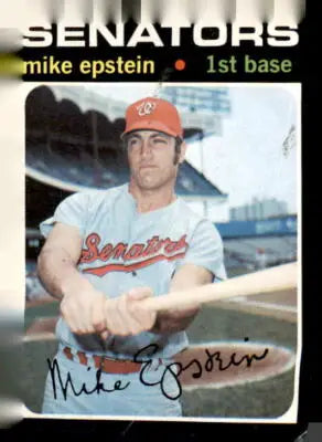 Vintage Mike Epstein baseball trading card from 1971 Topps #655 in EX-MT condition