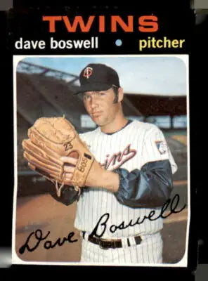 1971 Topps Dave Boswell baseball card featuring Minnesota Twins player