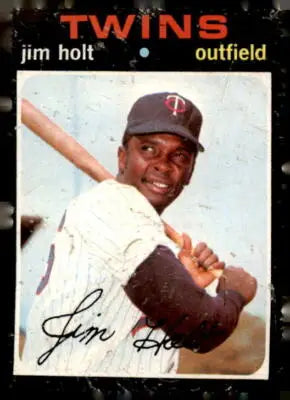 Jim Holt baseball card from 1971 Topps series featuring Jim Holt on the front