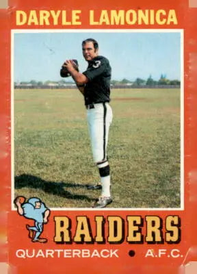 Daryle Lamonica football card from 1971 Topps #70 showcasing Lamonica football memorabilia