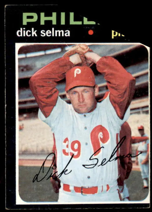 1971 Topps Dick Selma baseball card featuring Dick Selma in excellent condition