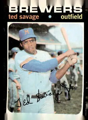 Ted Savage baseball card from 1971 Topps #76 in excellent condition