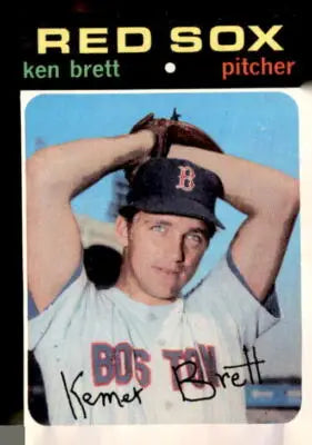 Ken Brett baseball card from 1971 Topps #89 featuring Boston Red Sox player