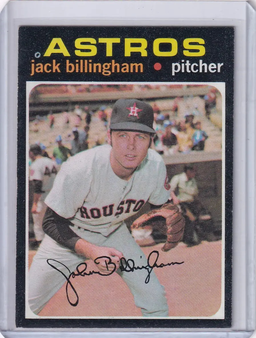 1971 Topps Baseball card of Jack Billingham in Houston Astros home uniform