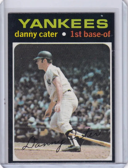 1971 Topps Baseball Danny Cater card featuring New York Yankees player