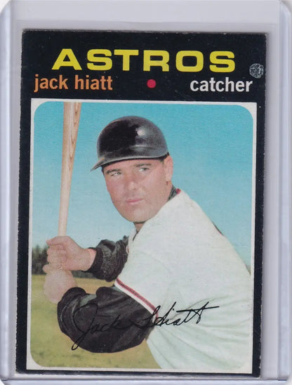 1971 Topps Baseball card of Jack Hiatt, catcher for the Houston Astros