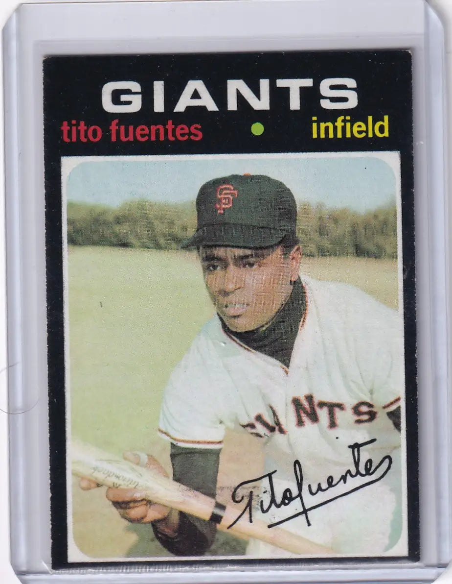 Tito Fuentes San Francisco Giants infielder 1971 Topps Baseball card #378