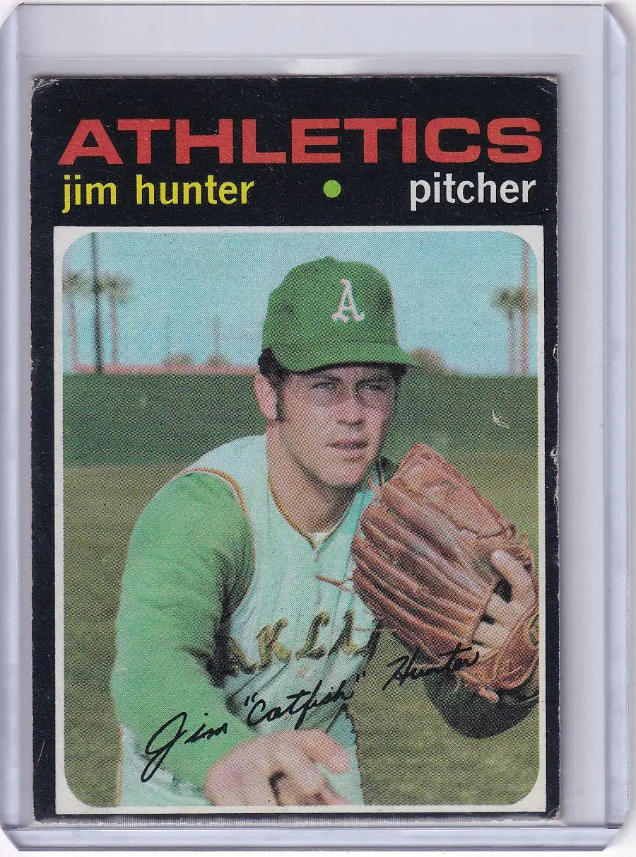 Jim Hunter 1971 Topps Baseball card featuring the Oakland Athletics player