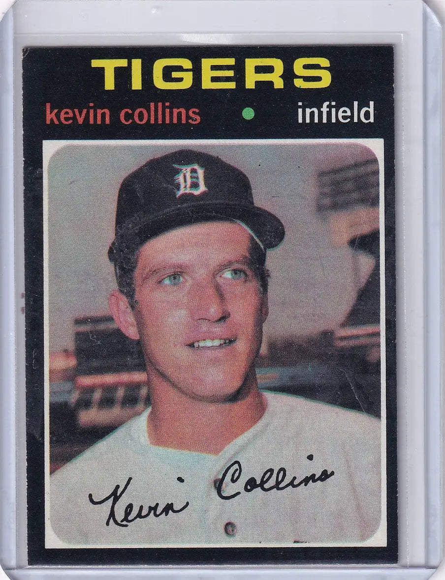 Vintage 1971 Topps Baseball card of Kevin Collins from Detroit Tigers collection