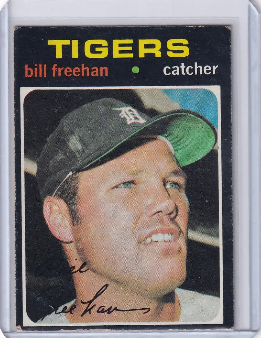 Vintage Bill Freehan Detroit Tigers baseball card from 1971 Topps Baseball collection