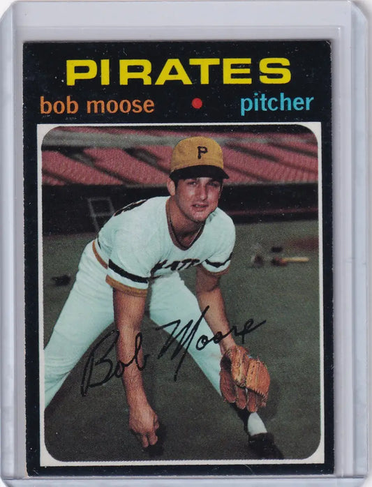 1971 Topps Baseball card of Bob Moose from the Pittsburgh Pirates