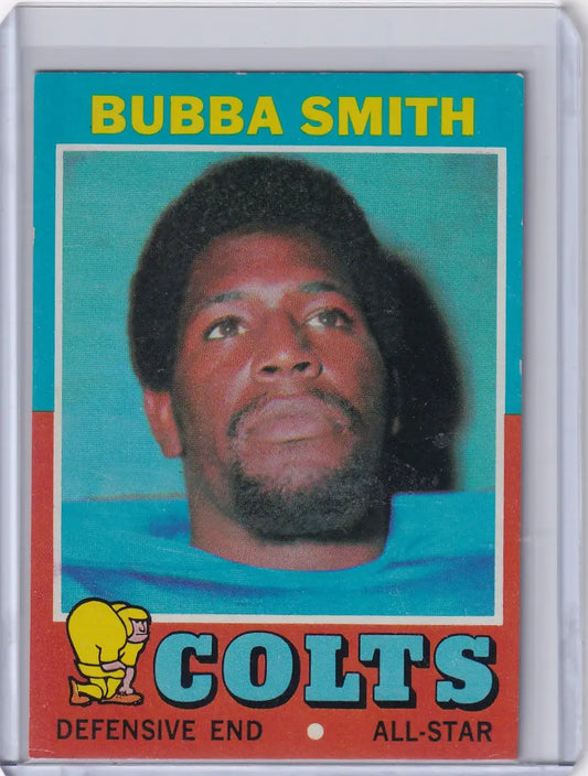 Topps Football card of Bubba Smith from the Baltimore Colts 1971 edition