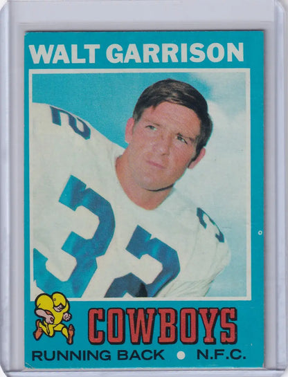 Vintage Topps Football card of Walt Garrison, Dallas Cowboys player #33