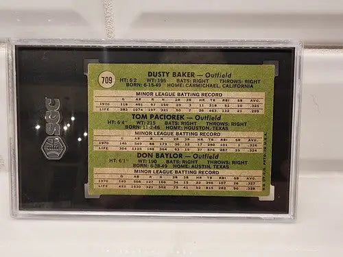 Graded Dusty Baker and Don Baylor 1971 Topps trading card SGC 5