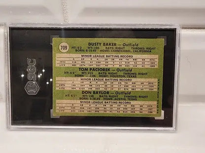 Graded Dusty Baker and Don Baylor 1971 Topps trading card SGC 5