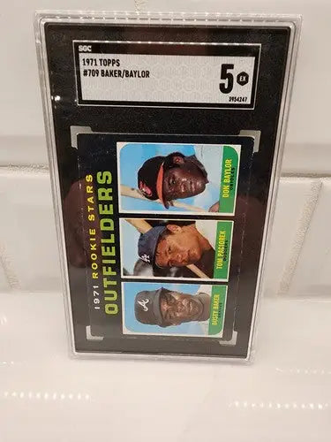 Graded 1971 Topps Dusty Baker and Don Baylor trading card SGC 5