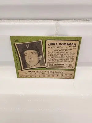 1971 Topps Jerry Koosman baseball card featuring Topps Jerry Koosman player image